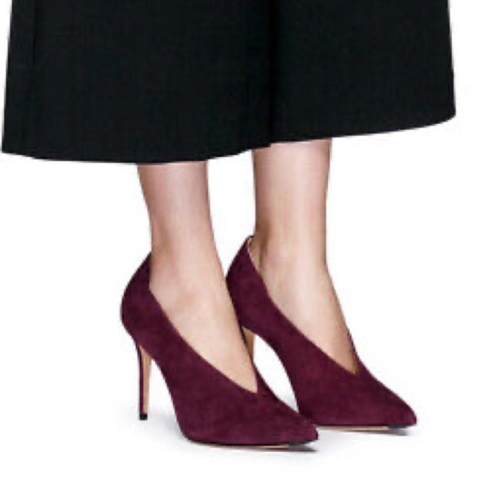 Vince Burgundy Suede Pumps Size 7 / 37